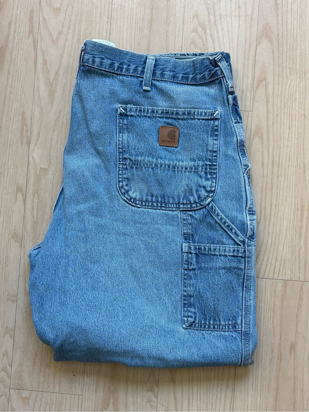 Carhartt Men's Medium Blue Relaxed Carpenter Jeans
